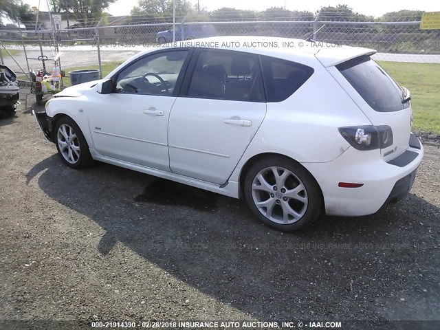 JM1BK344781138657 - 2008 MAZDA 3 HATCHBACK WHITE photo 3