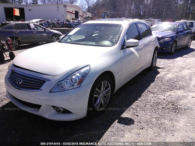 JN1CV6AP9AM200661 - 2010 INFINITI G37 SPORT WHITE photo 2