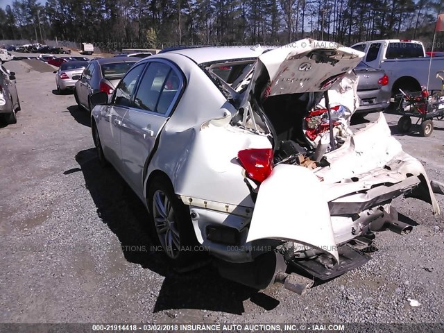 JN1CV6AP9AM200661 - 2010 INFINITI G37 SPORT WHITE photo 3