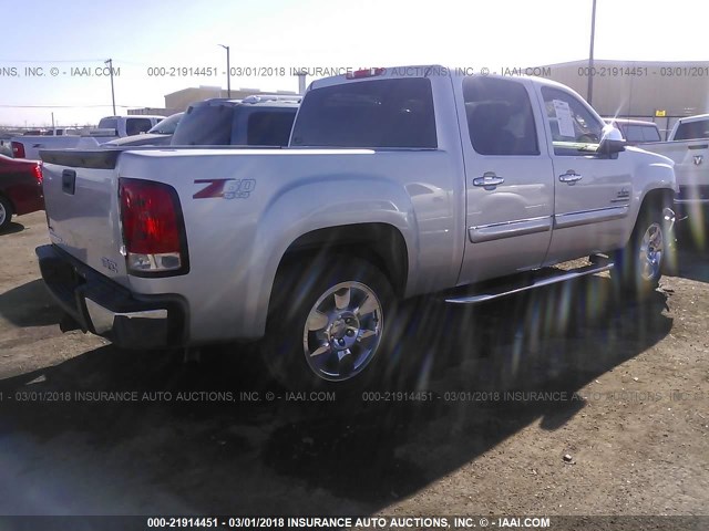 3GTP2VE38BG154771 - 2011 GMC SIERRA K1500 SLE SILVER photo 4