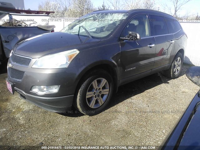 1GNER23D89S135810 - 2009 CHEVROLET TRAVERSE LT BROWN photo 2