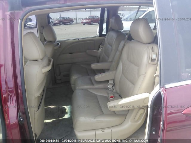 5FNRL38786B440981 - 2006 HONDA ODYSSEY EXL წითელი ფოტო 8