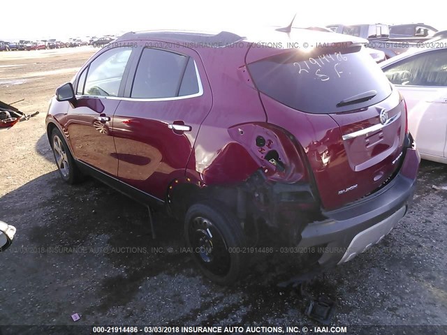 KL4CJBSB3EB676470 - 2014 BUICK ENCORE CONVENIENCE MAROON photo 3