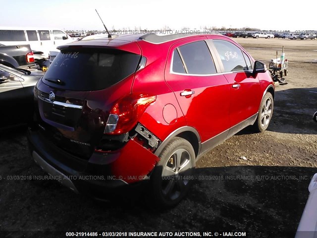 KL4CJBSB3EB676470 - 2014 BUICK ENCORE CONVENIENCE MAROON photo 4