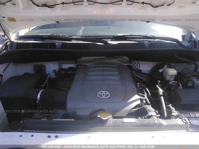 5TFEV54138X037098 - 2008 TOYOTA TUNDRA CREWMAX/CREWMAX SR5 WHITE photo 10