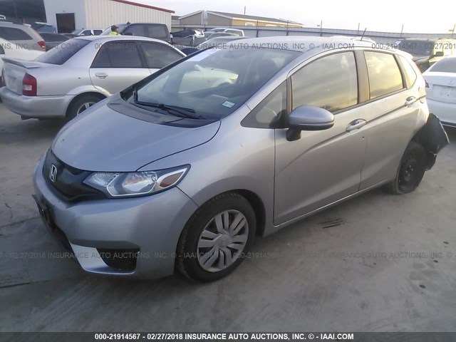 JHMGK5H55HS015579 - 2017 HONDA FIT LX SILVER photo 2