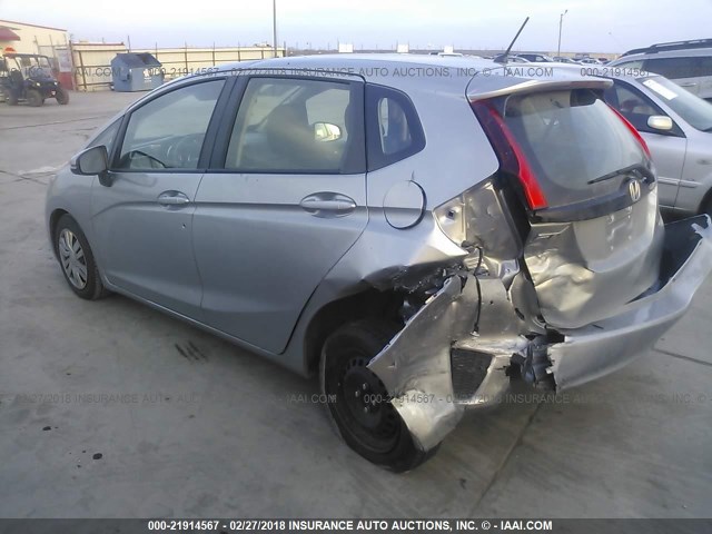 JHMGK5H55HS015579 - 2017 HONDA FIT LX SILVER photo 3