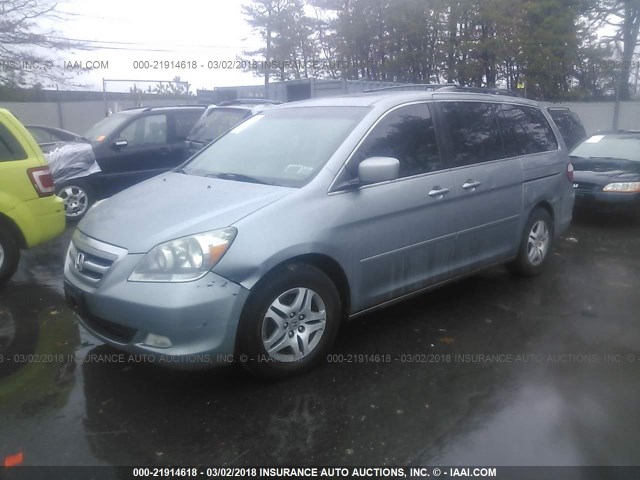 5FNRL38657B035749 - 2007 HONDA ODYSSEY EXL ნაცრისფერი ფოტო 2