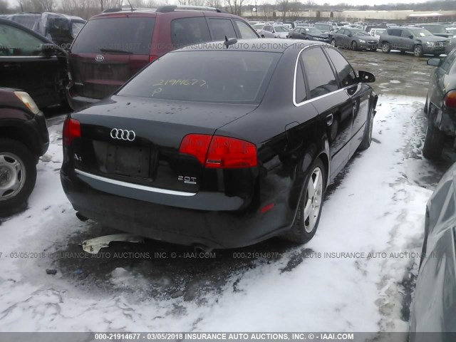 WAUDF68E05A461264 - 2005 AUDI A4 2.0T QUATTRO BLACK photo 4