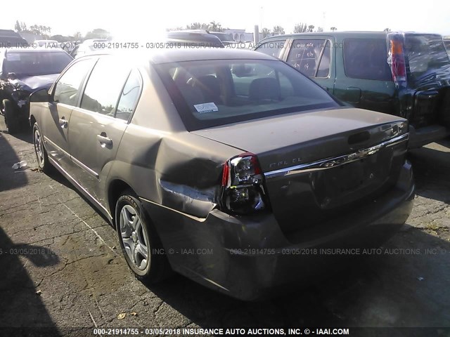 1G1ZS58F17F286271 - 2007 CHEVROLET MALIBU LS 棕色 照片 3