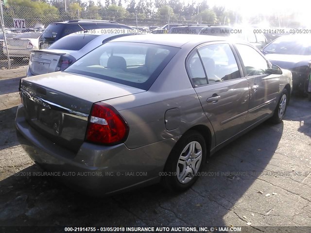 1G1ZS58F17F286271 - 2007 CHEVROLET MALIBU LS 棕色 照片 4