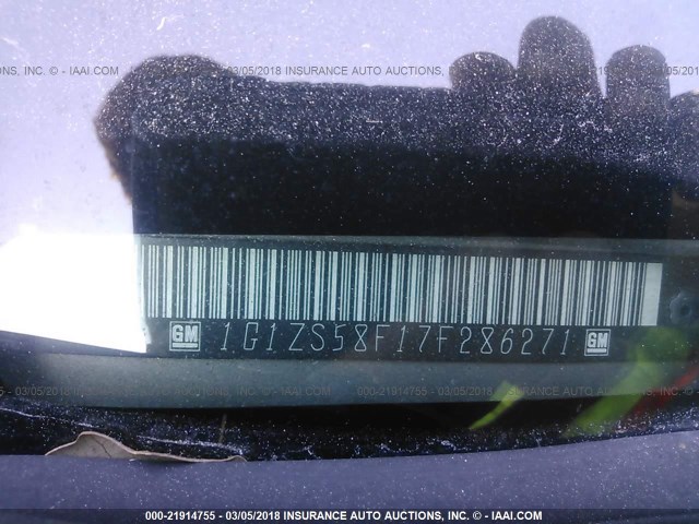 1G1ZS58F17F286271 - 2007 CHEVROLET MALIBU LS 棕色 照片 9