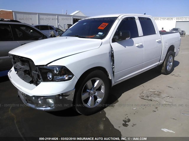 1C6RR6LT9FS567589 - 2015 RAM 1500 SLT WHITE photo 2