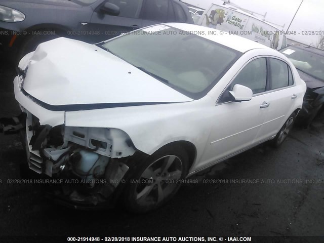 1G1ZC5EU8CF170253 - 2012 CHEVROLET MALIBU 1LT WHITE photo 2