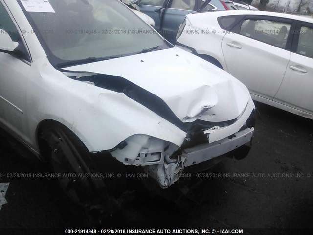 1G1ZC5EU8CF170253 - 2012 CHEVROLET MALIBU 1LT WHITE photo 6