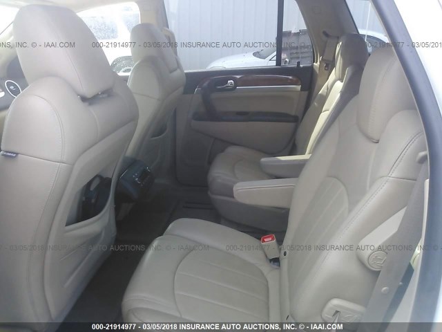 5GAEV23768J254296 - 2008 BUICK ENCLAVE CXL WHITE photo 8