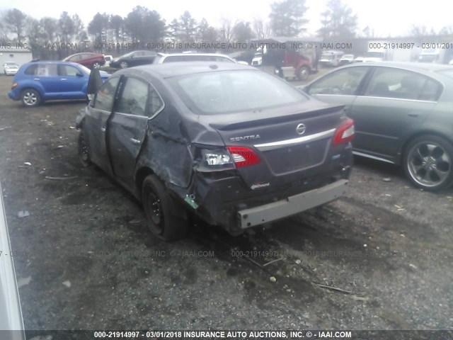 3N1AB7AP9EY321084 - 2014 NISSAN SENTRA S/SV/SR/SL GRAY photo 3