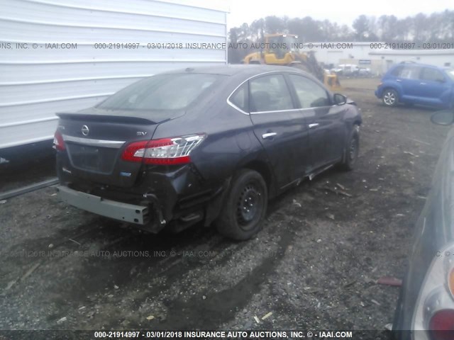 3N1AB7AP9EY321084 - 2014 NISSAN SENTRA S/SV/SR/SL GRAY photo 4