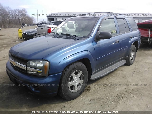 1GNDT13S762309108 - 2006 CHEVROLET TRAILBLAZER LS/LT BLUE photo 2