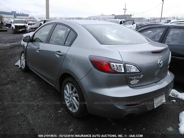 JM1BL1V88C1529201 - 2012 MAZDA 3 I SILVER photo 3