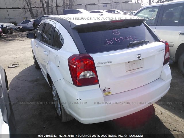 1B3CB5HA3BD108580 - 2011 DODGE CALIBER HEAT WHITE photo 3