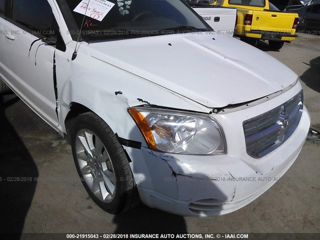 1B3CB5HA3BD108580 - 2011 DODGE CALIBER HEAT WHITE photo 6