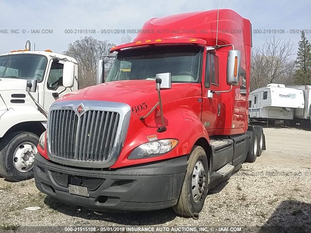 1HSDJSJR2DJ242206 - 2013 INTERNATIONAL PROSTAR أحمر صورة 2