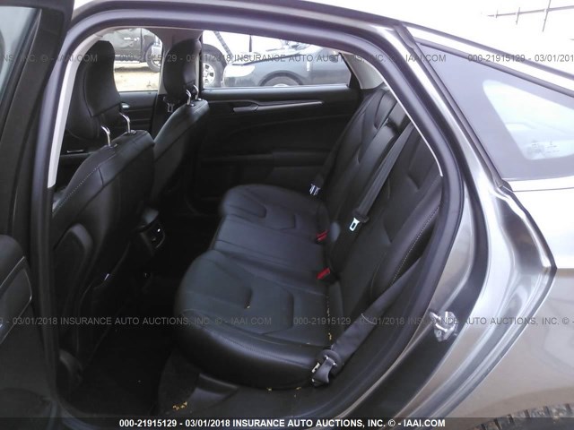 3FA6P0K98ER305728 - 2014 FORD FUSION TITANIUM GRAY photo 8