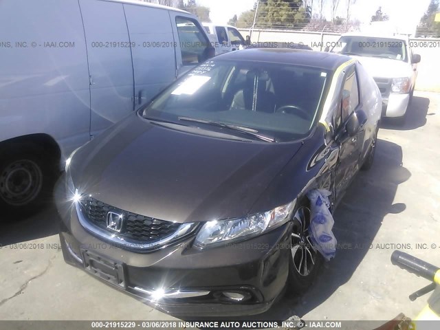 2HGFB2F93DH511839 - 2013 HONDA CIVIC EXL BROWN photo 2