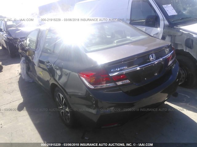 2HGFB2F93DH511839 - 2013 HONDA CIVIC EXL BROWN photo 3