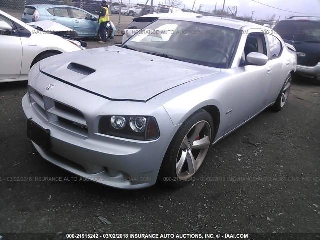 2B3LA73W19H533116 - 2009 DODGE CHARGER SRT-8 SILVER photo 2