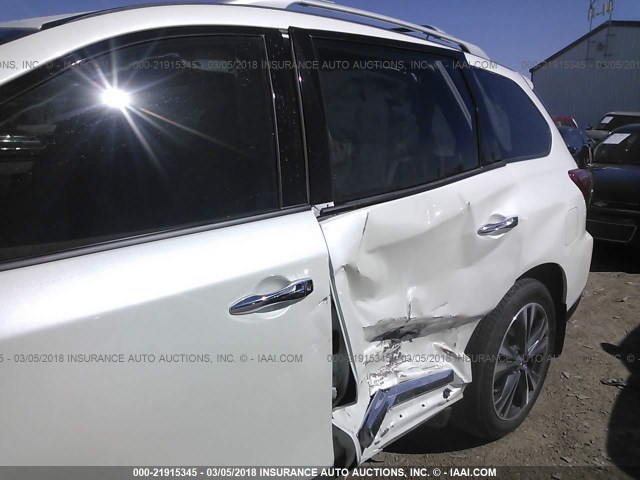 5N1DR2MM2HC902686 - 2017 NISSAN PATHFINDER S/SV/SL/PLATINUM WHITE photo 6