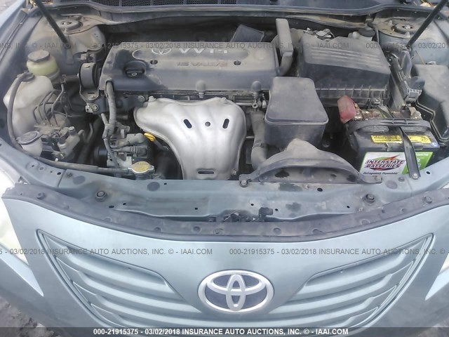 4T1BE46K48U739060 - 2008 TOYOTA CAMRY CE/LE/XLE/SE GREEN photo 10