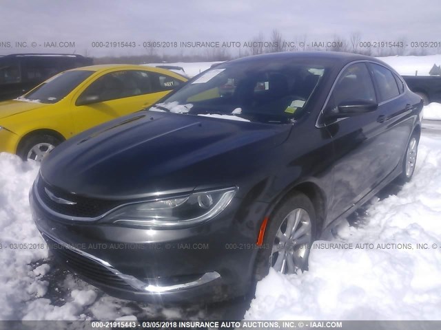 1C3CCCAB4GN159546 - 2016 CHRYSLER 200 LIMITED GRAY photo 2