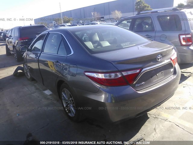 4T1BF1FK3HU628690 - 2017 TOYOTA CAMRY LE/XLE/SE/XSE GRAY photo 3