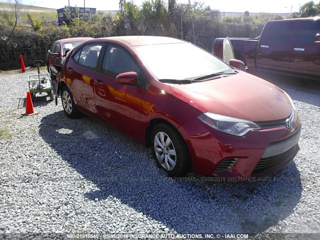 2T1BURHE6FC304823 - 2015 TOYOTA COROLLA L/LE/LE PLS/PRM/S/S PLS RED photo 1