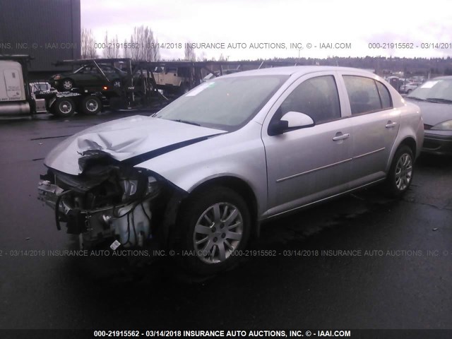 1G1AD5F59A7194716 - 2010 CHEVROLET COBALT 1LT SILVER photo 2