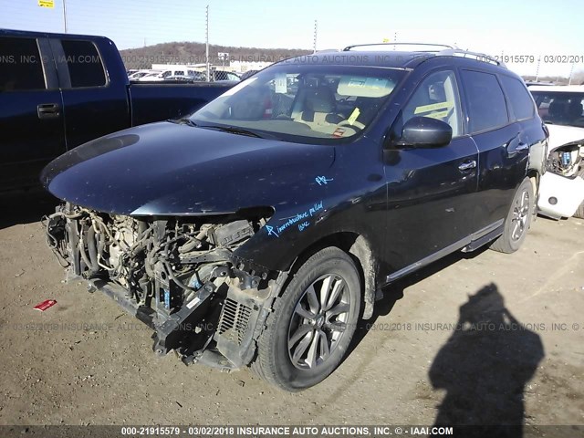 5N1AR2MM1EC729256 - 2014 NISSAN PATHFINDER S/SV/SL/PLATINUM 蓝色 照片 2