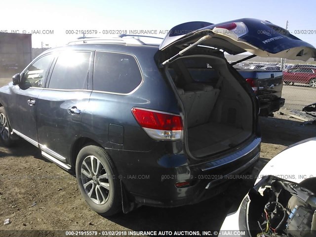 5N1AR2MM1EC729256 - 2014 NISSAN PATHFINDER S/SV/SL/PLATINUM 蓝色 照片 3