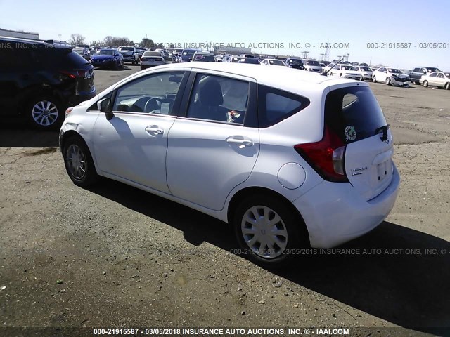 3N1CE2CP1FL394416 - 2015 NISSAN VERSA NOTE S/S PLUS/SV/SL/SR WHITE photo 3