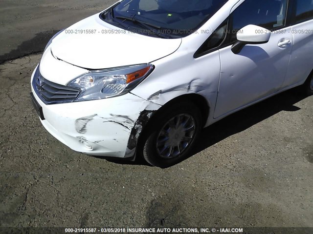 3N1CE2CP1FL394416 - 2015 NISSAN VERSA NOTE S/S PLUS/SV/SL/SR WHITE photo 6