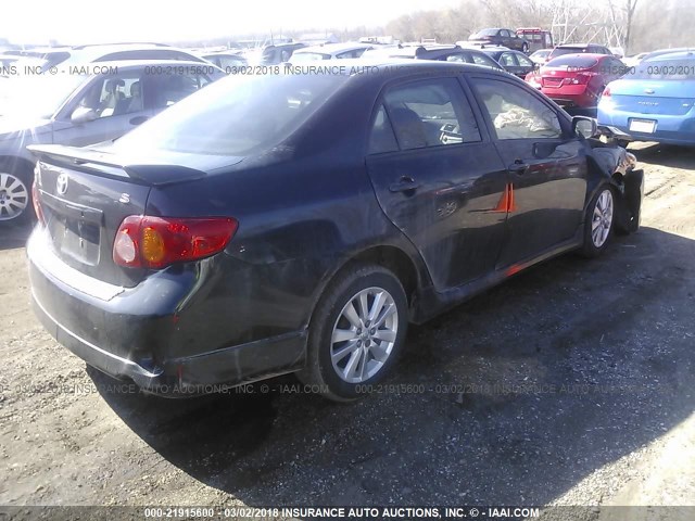 1NXBU4EE3AZ361821 - 2010 TOYOTA COROLLA S/LE/XLE BLACK photo 4