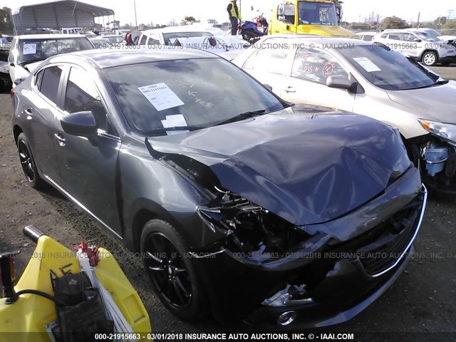 JM1BM1V75E1136523 - 2014 MAZDA 3 TOURING GRAY photo 1