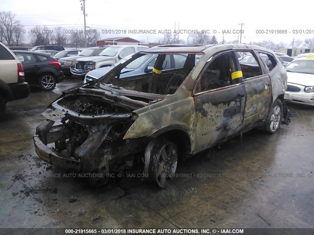 1GNKVJED5CJ112312 - 2012 CHEVROLET TRAVERSE LT BROWN photo 2