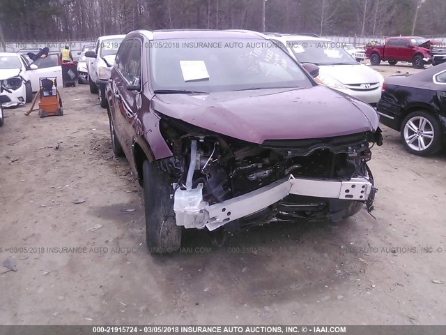 5TDKKRFH2FS052255 - 2015 TOYOTA HIGHLANDER XLE ბურგუნდია ფოტო 6