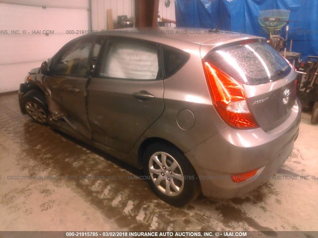 KMHCT5AEXCU018669 - 2012 HYUNDAI ACCENT GLS/GS TAN photo 3