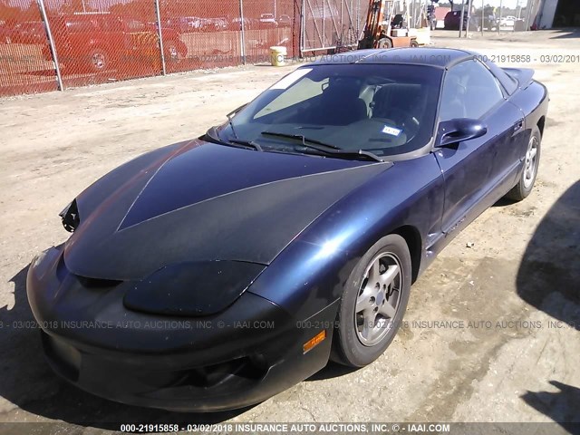 2G2FS22K522158872 - 2002 PONTIAC FIREBIRD BLUE photo 2