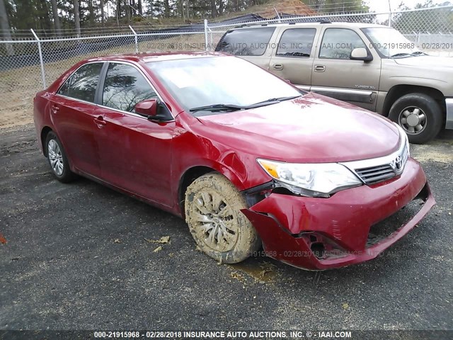 4T1BF1FK7DU685713 - 2013 TOYOTA CAMRY L/SE/LE/XLE RED photo 1
