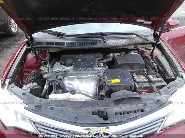 4T1BF1FK7DU685713 - 2013 TOYOTA CAMRY L/SE/LE/XLE RED photo 10