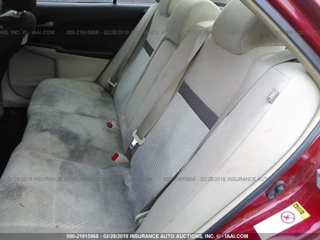 4T1BF1FK7DU685713 - 2013 TOYOTA CAMRY L/SE/LE/XLE RED photo 8